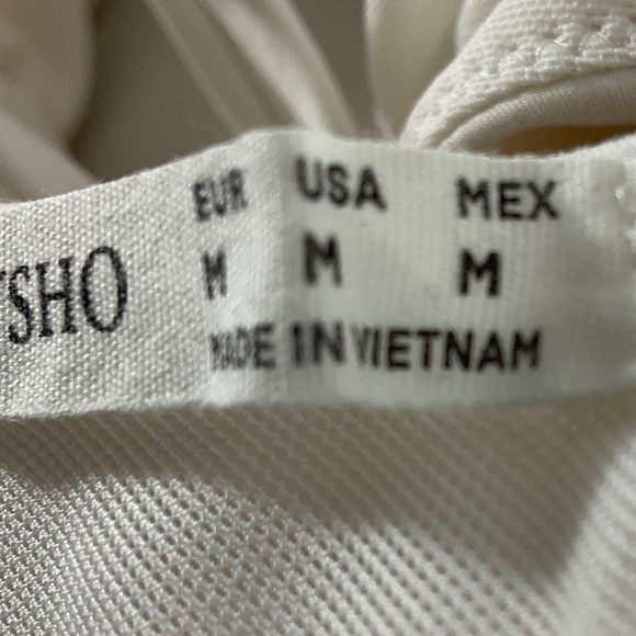 Oysho White Strappy Back Sports Bra Medium Crisscross Stretch Workout Top - Picture 10 of 12